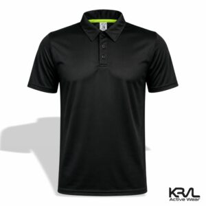 Playera polo de secado rápido color negro KRAL Playera polo de secado rápido color negro KRAL